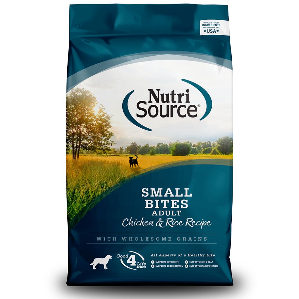 Nutrisource Small Bites Adult, Chicken &amp; Rice, Size: 12lb