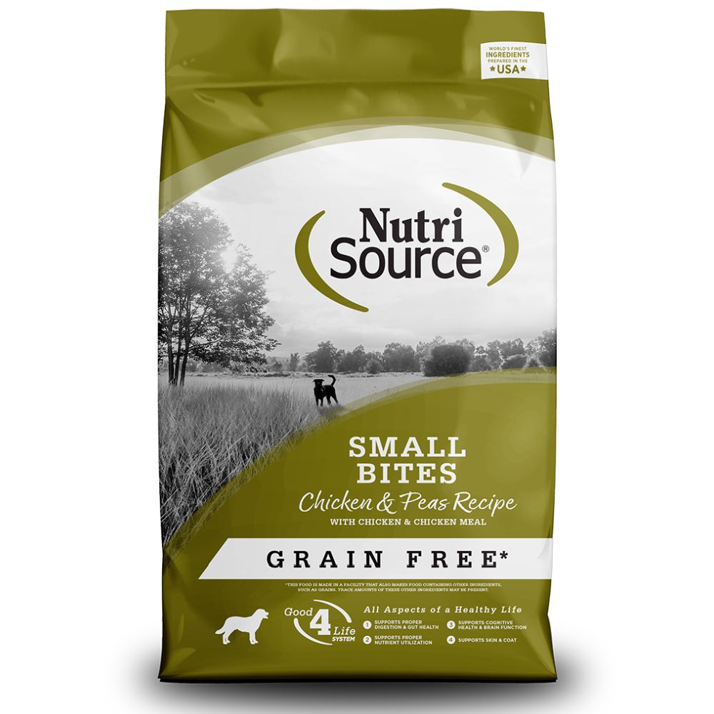 Nutrisource Grain Free Small Bites, Chicken &amp; Peas, Size: 12lb