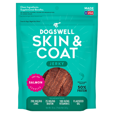 Dogswell Skin &amp; Coat Salmon Jerky, 10oz