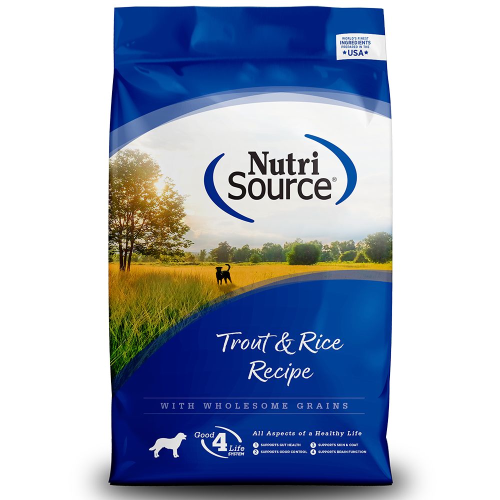 Nutrisource Adult, Trout &amp; Rice, Size: 26lb