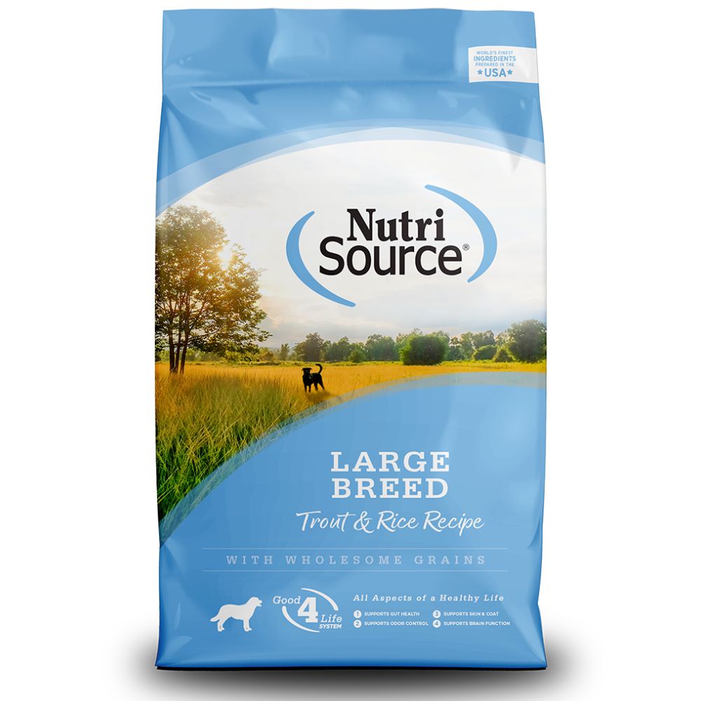 Nutrisource Large Breed, Trout &amp; Rice, Size: 26lb