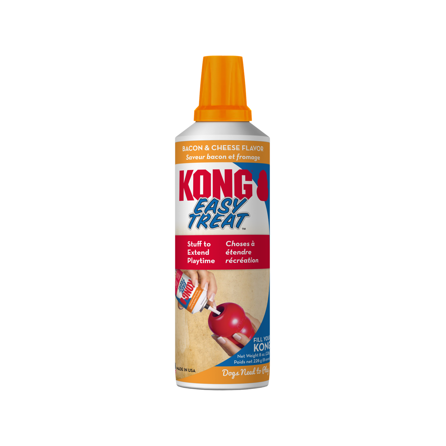 KONG Easy Treat, 8oz, Flavor: Bacon &amp; Cheese