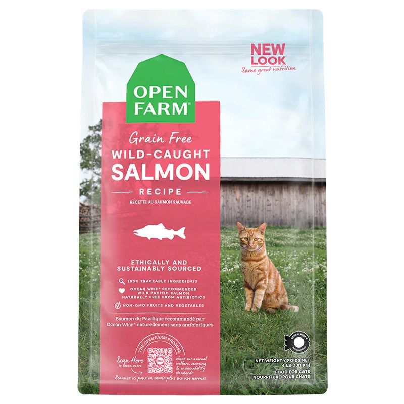 Open Farm Cat Grain Free, Wild-Caught Salmon, Size: 2lb