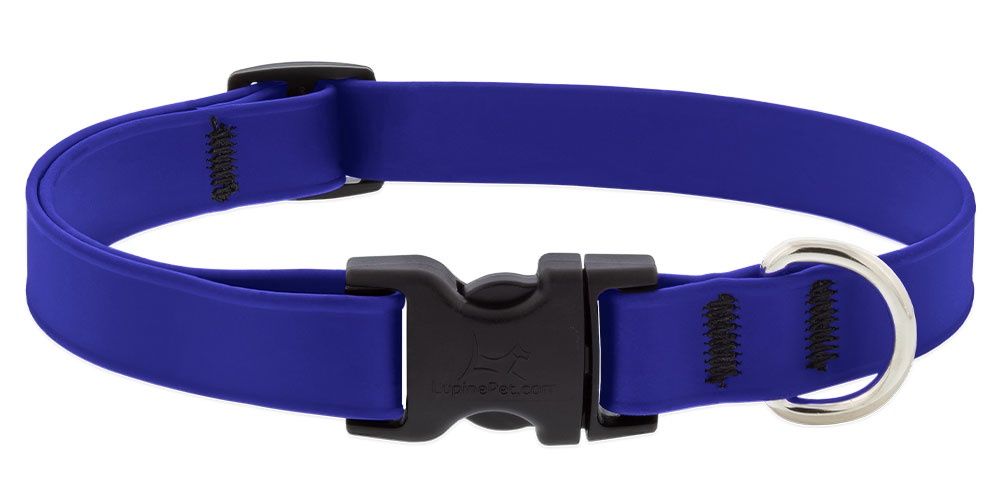 Lupine Splash Waterproof Collar, Color: True Blue, Length: 9"-14", Width: 3/4"