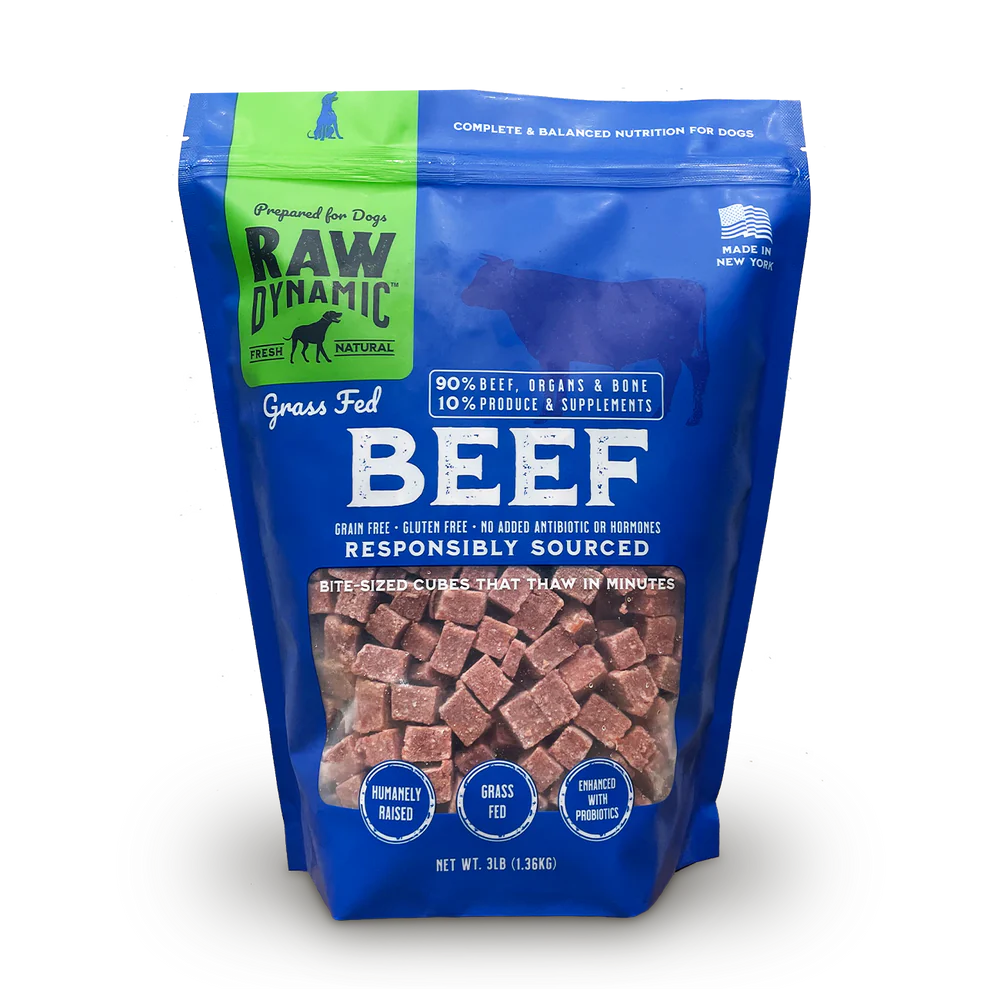 Raw Dynamic, Frozen Raw Formulas, Recipe: Beef, Size: 3lb