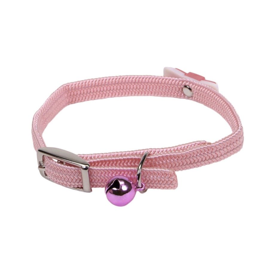 Lil Pals Kitten Safety Collar with Bow, Color: Pink