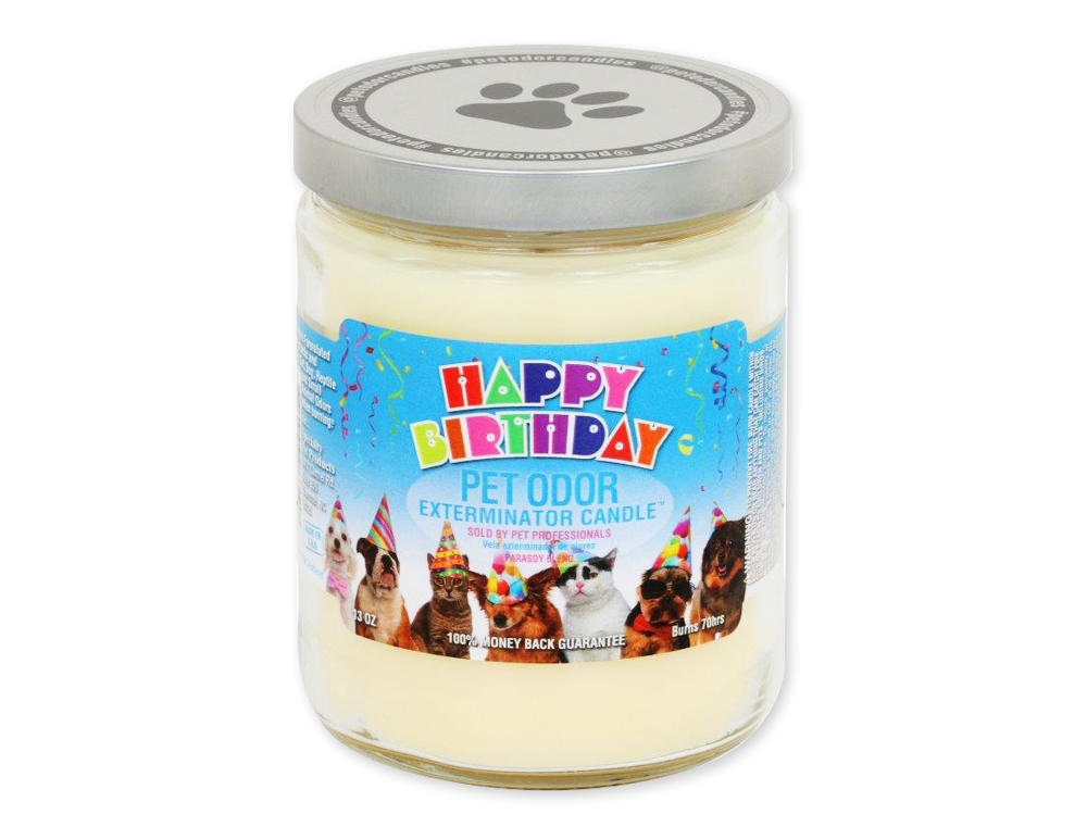 Pet Odor Exterminator Candle - Celebration Collection, Scent: Happy Birthday