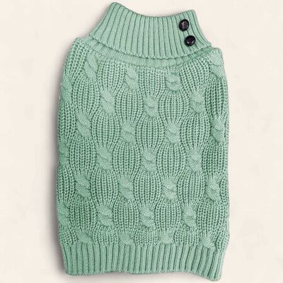 EP Sage Textured Cable Sweater