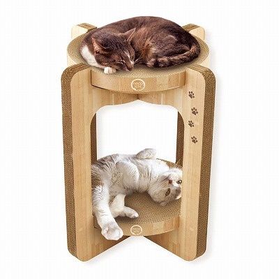 Necoichi Cat Scratcher Tower, Color: Oak