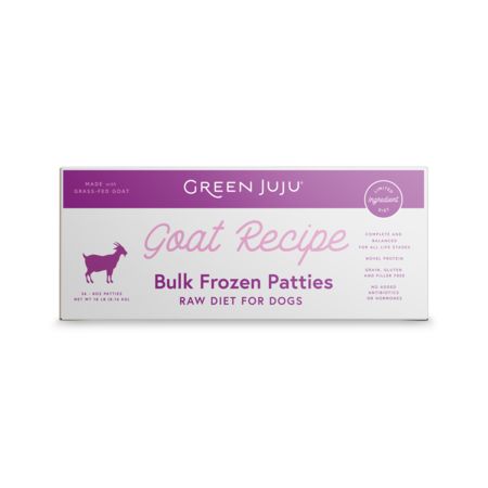 Green JuJu Frozen Patties, Recipe: Goat, Size: 18lb