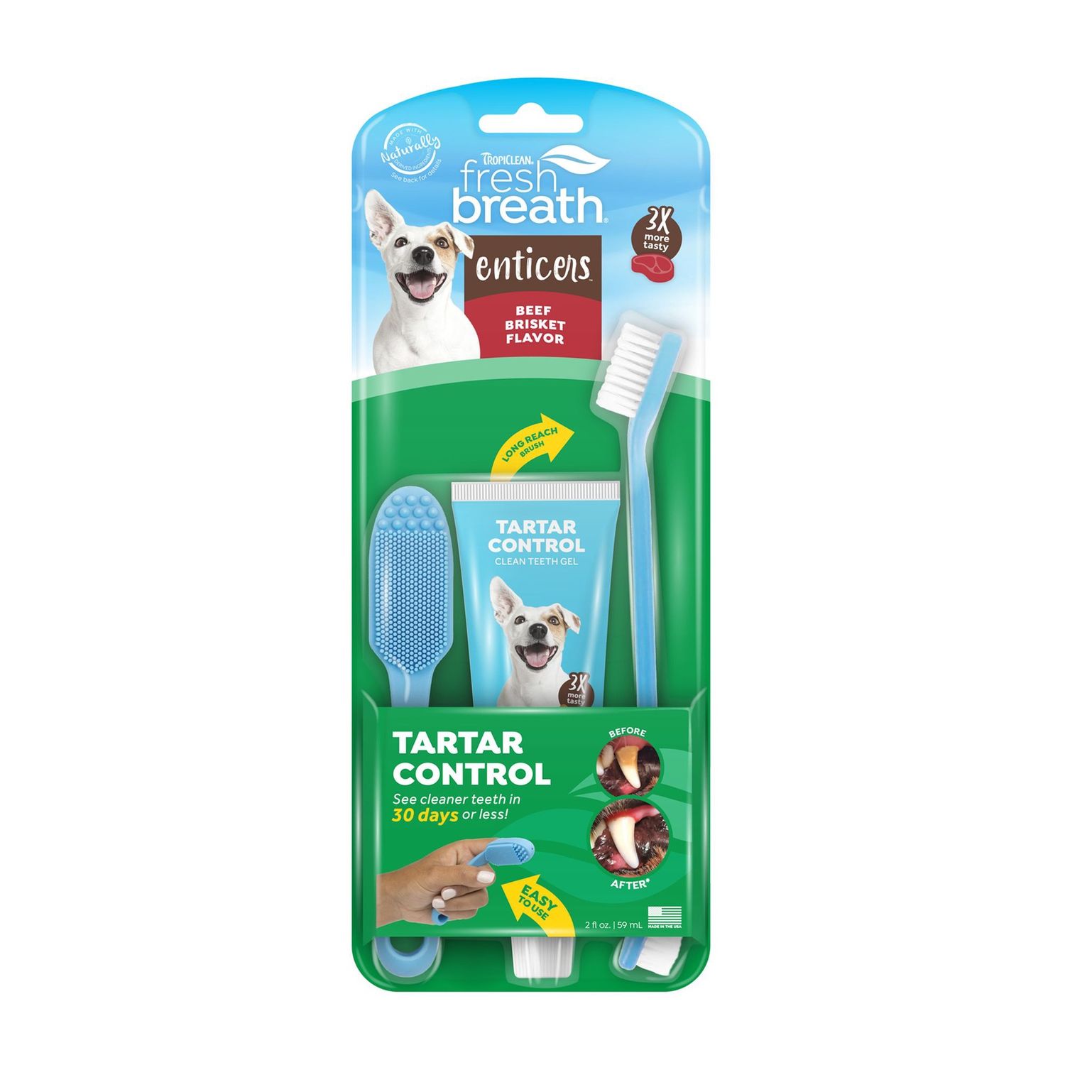 Tropiclean Fresh Breath Enticers Kits, Flavor: Smoked Beef Brisket