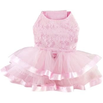 DD Pink Lace &amp; Ruffles Dog Dress, Size: XS