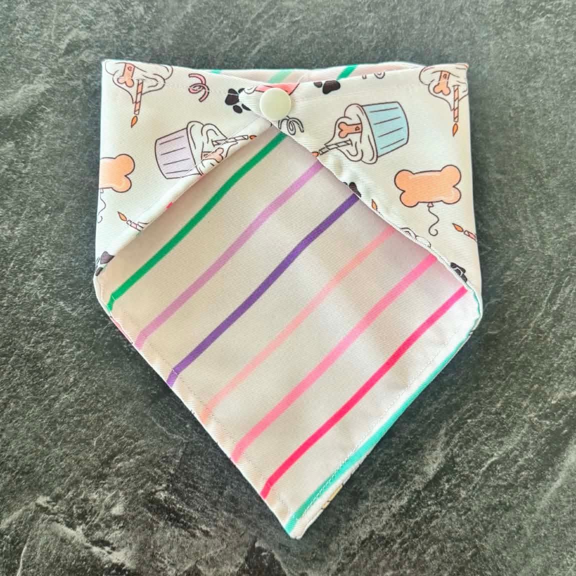 Brit + Bear Puppy Party Bandanna, Size: XS