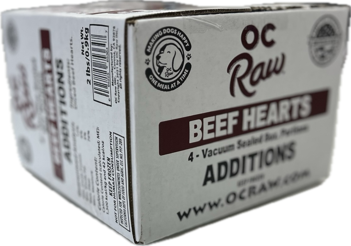 OC Raw Frozen Additions, Variety / Size: Beef Heart, 2lb
