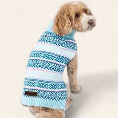 Eddie Bauer, Camano Fair Isle Sweater, Aqua/Pink