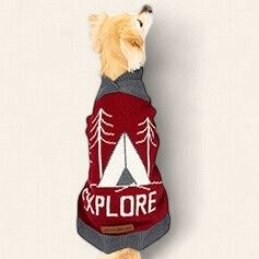 Eddie Bauer, Camping Shawl Sweater, Red