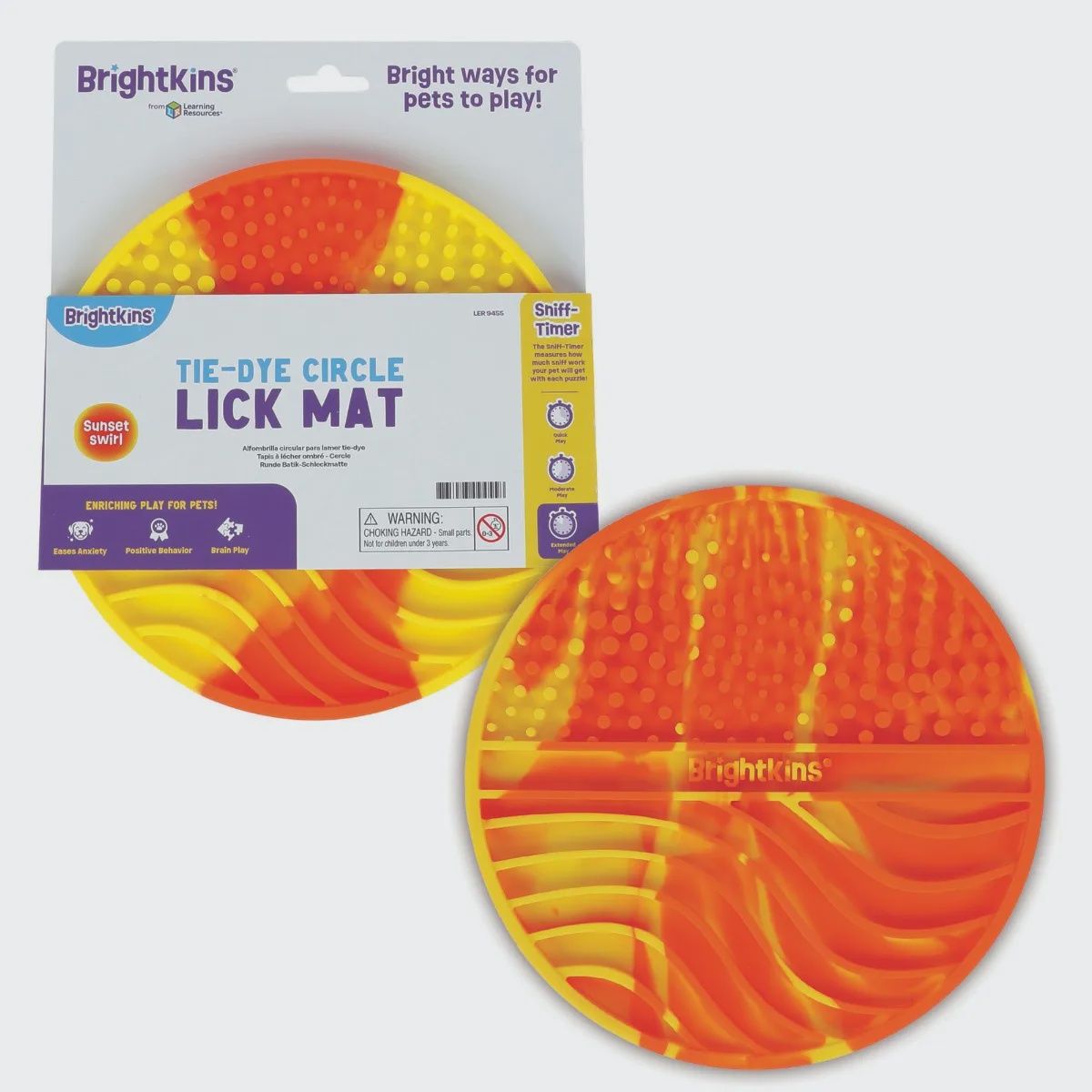 Brightkins Tie Dye Circle Lick Mat