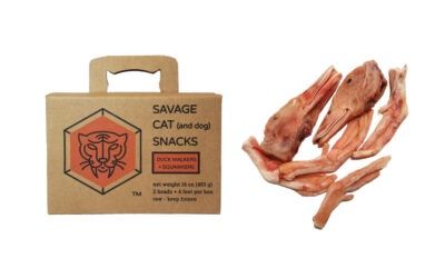 Savage Cat Frozen Duck Walkers &amp; Squawkers, 1lb