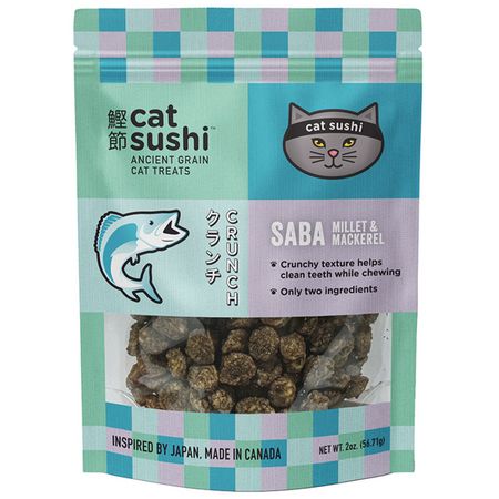Presidio Cat Treat Sushi Crunch, Recipe: Saba Millet Mackerel Puffs 2 oz