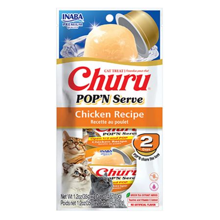 Inaba Churu POP'N Serve (2pk), Variety: Chicken