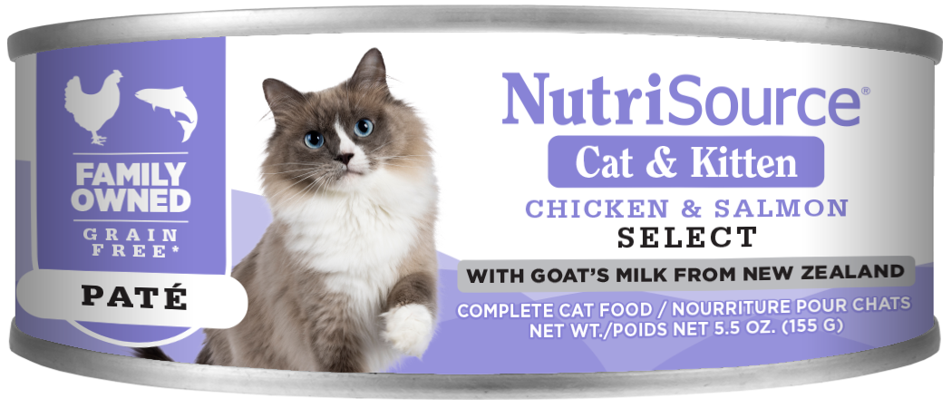 Nutrisource Grain Free Cat Can, 5.5oz, Formula: Chicken Salmon Select