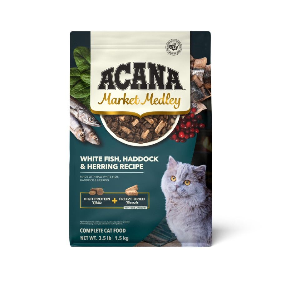 Acana Market Medley Cat Food - White Fish, Haddock &amp; Herring Recipe, Size: 3.5lb