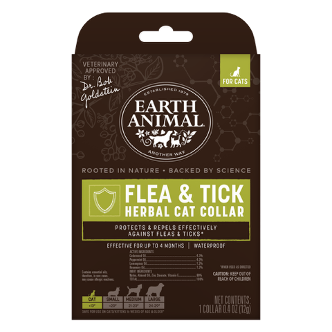 Earth Animal Nature's Protection - Flea &amp; Tick Herbal Collar for Cats