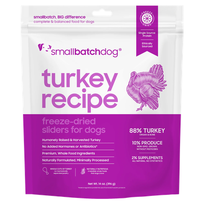 Smallbatch Turkey Freeze-Dried Raw Sliders, 25oz
