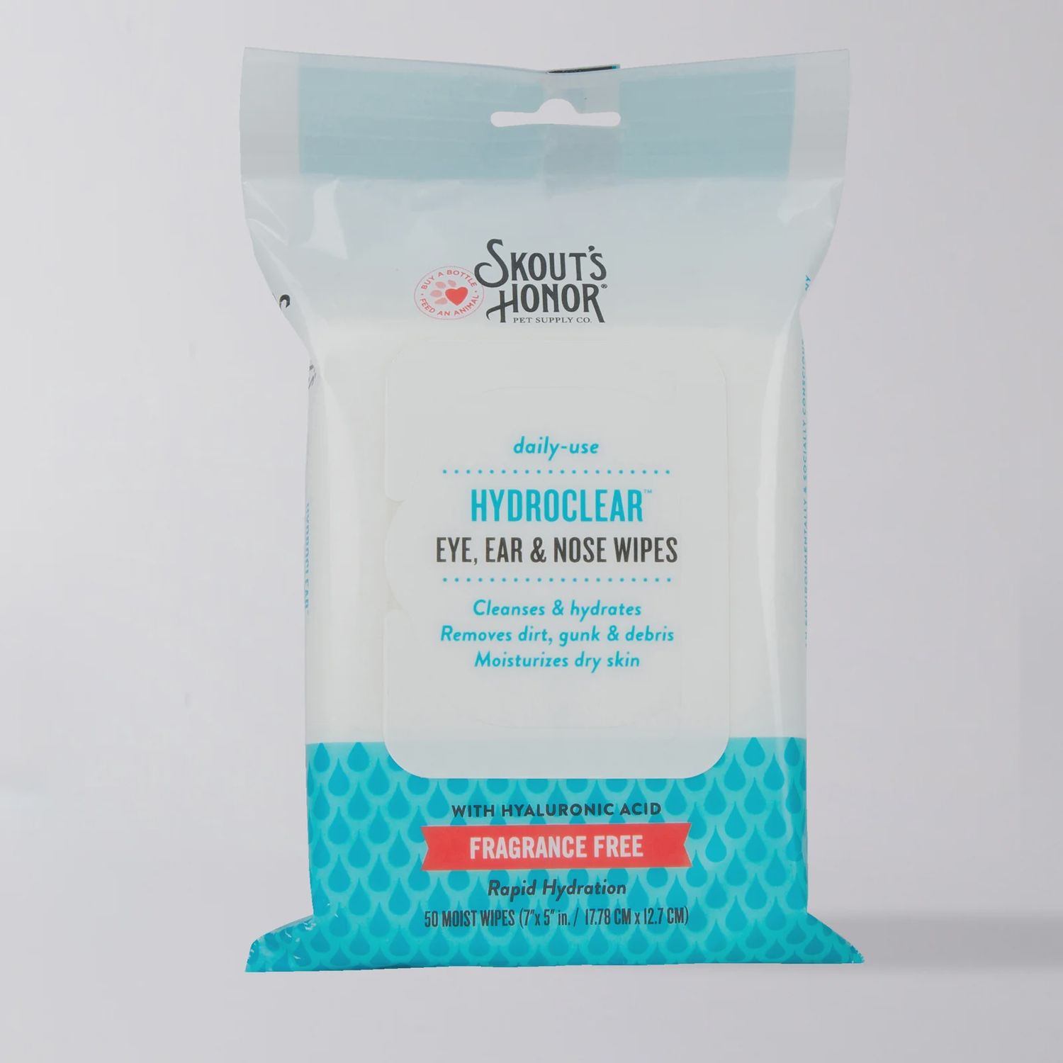 Skout's Honor HydroClear™ Eye, Ear &amp; Nose Wipes, 50ct
