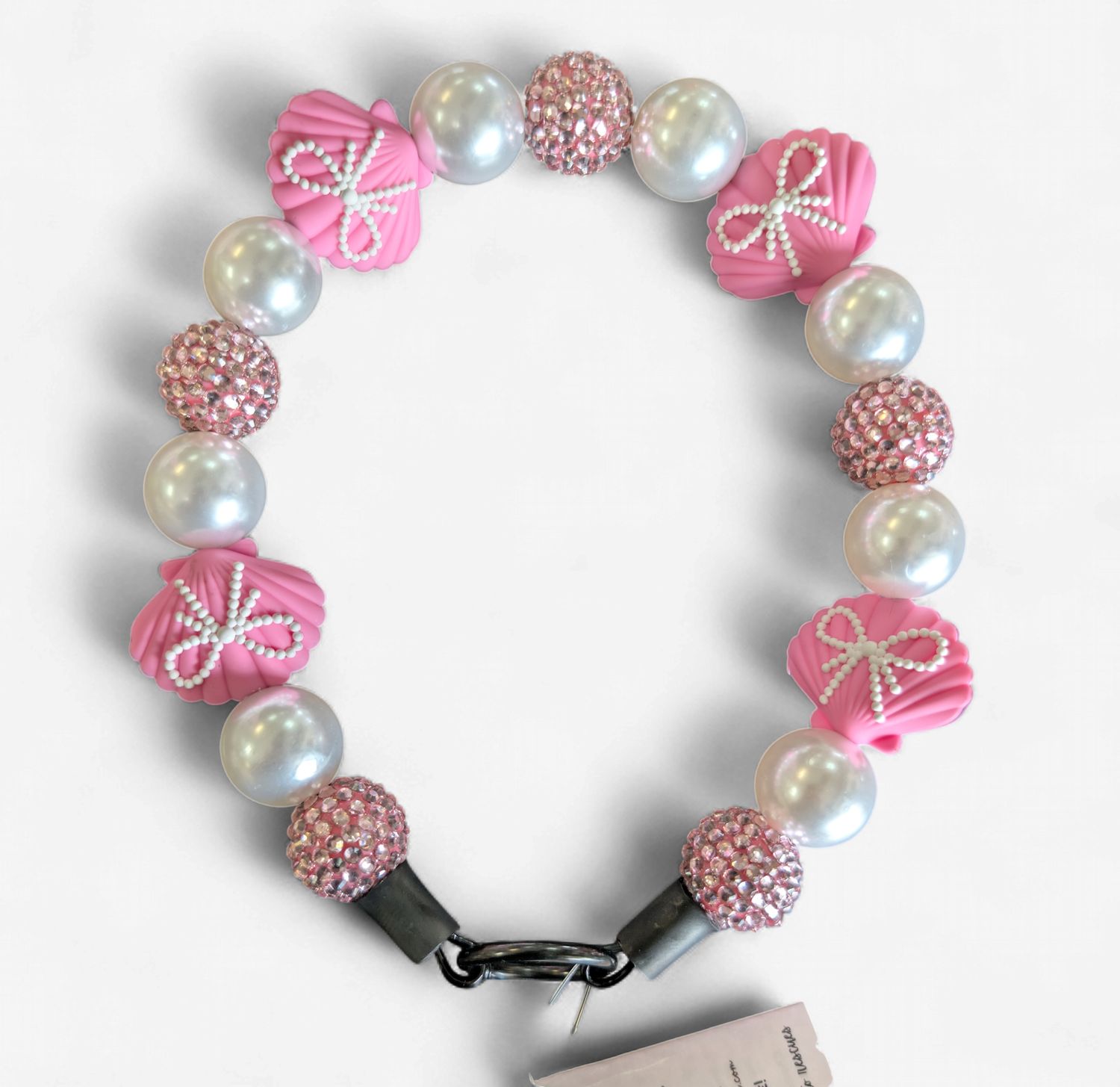 BDB Necklace - Pink Shell with Bow