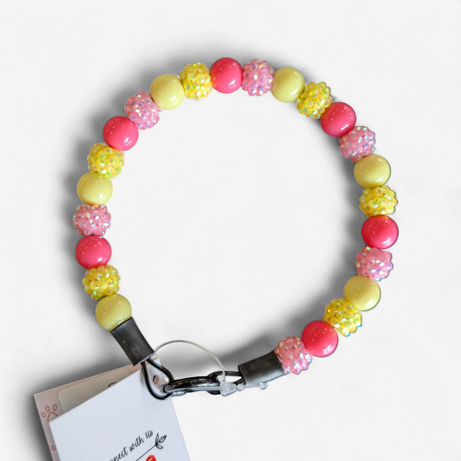 BDB Necklace - Pink &amp; Yellow, Size: Mini 11"