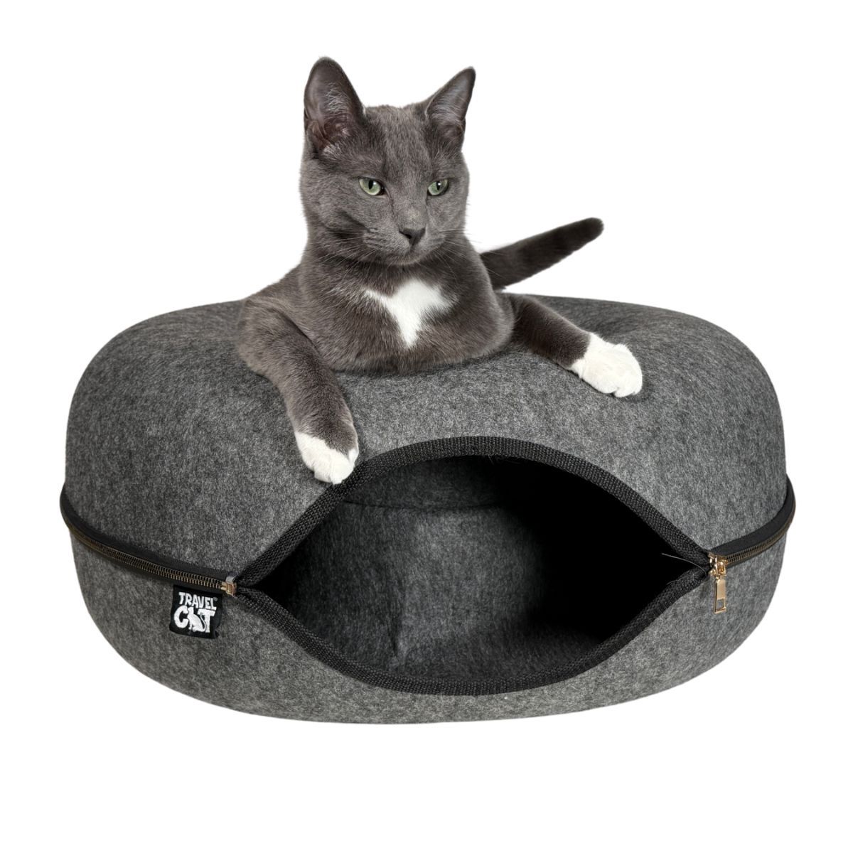 “Donut!” Cat Hideaway Cave, Color: Grey