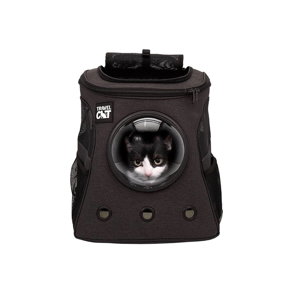 "The Fat Cat" Cat Backpack, Color: Charcoal