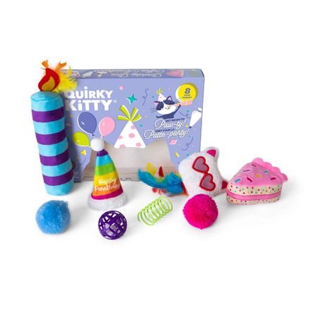 Quirky Kitty Cat Toy Birthday Box, 8pc