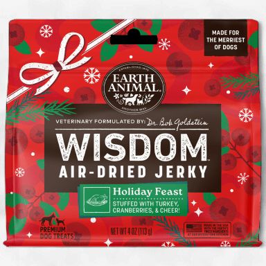 Earth Animal Wisdom Air-Dried Seasonal Jerky - Holiday Feast, 4oz