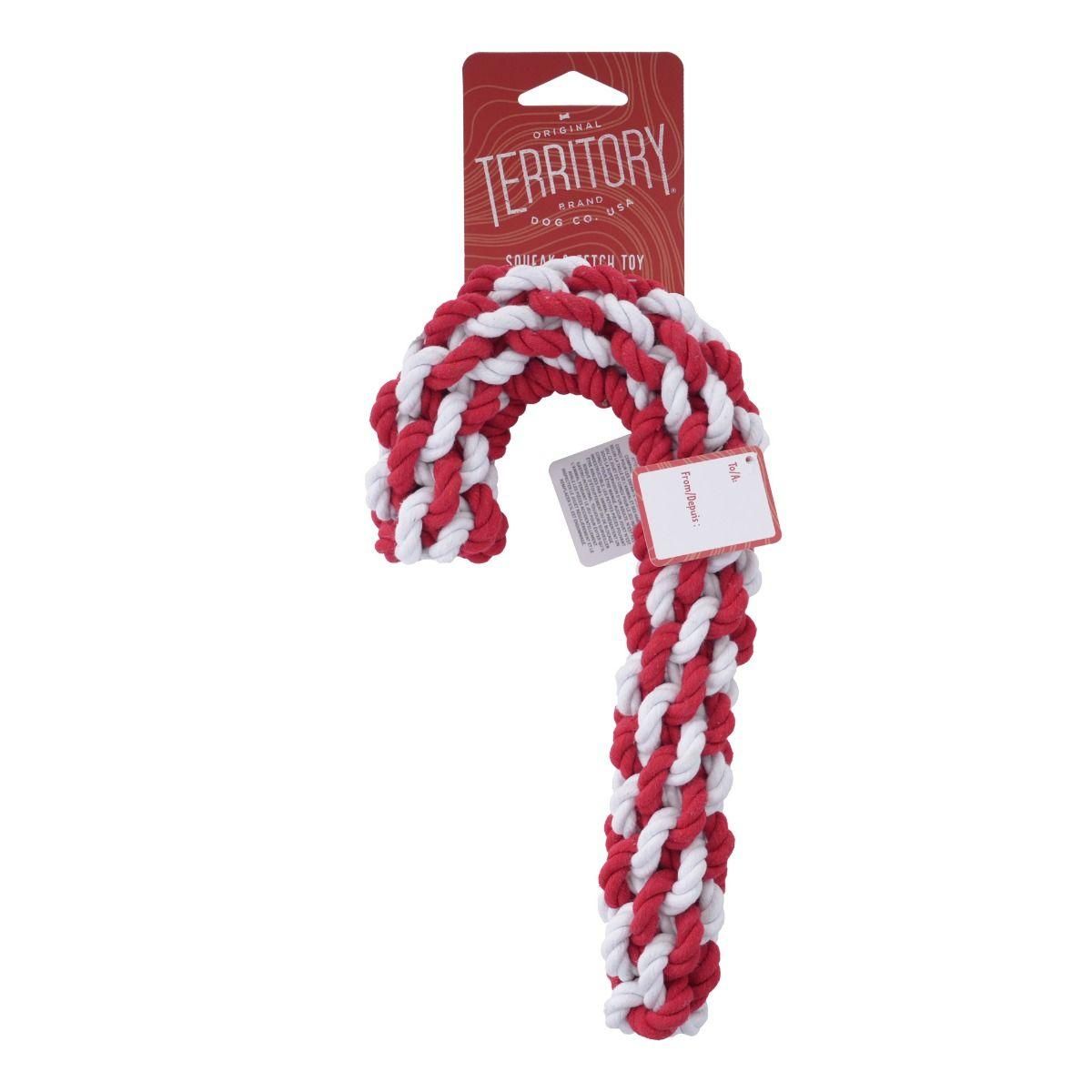 Original Territory Candy Cane Braided Rope, 12in
