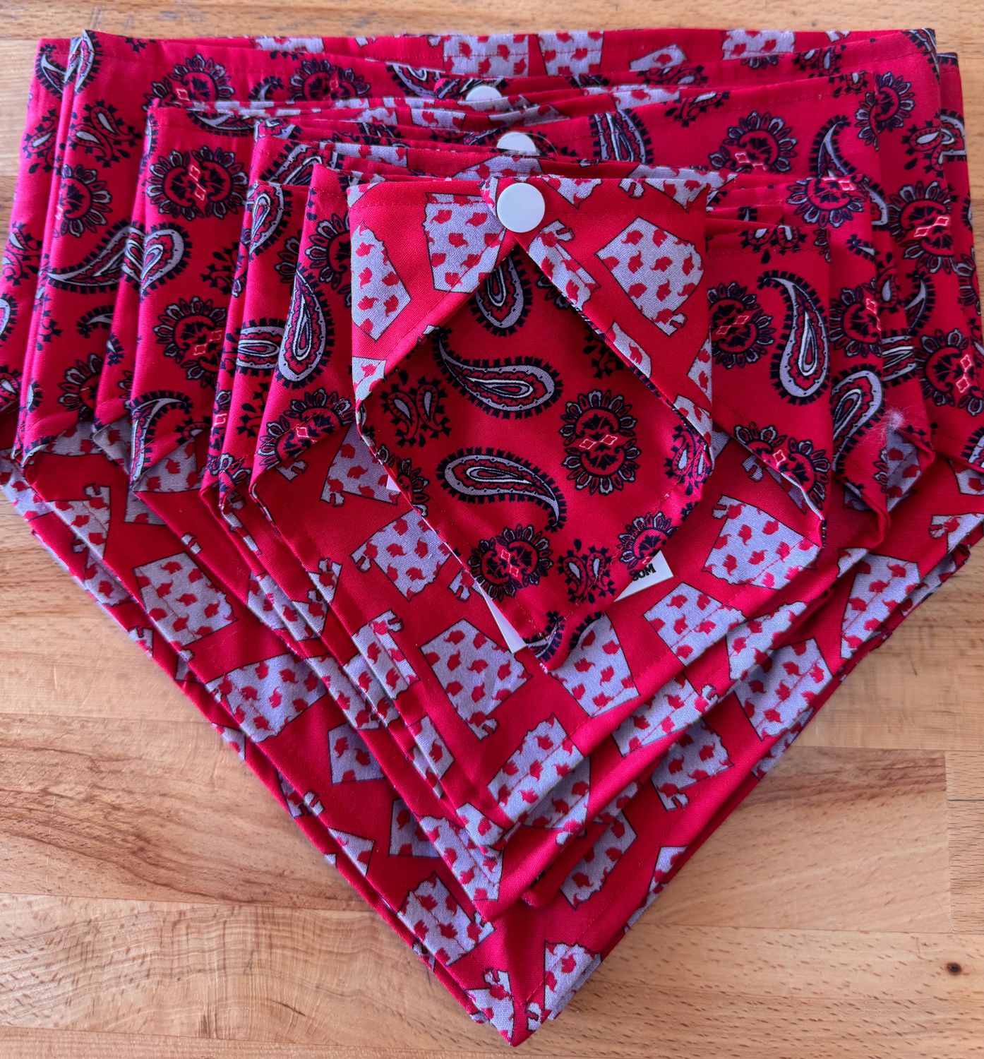 Brit + Bear Collegiate Inspired Bandanna, Pattern: Alabama Paisley, Size: XS