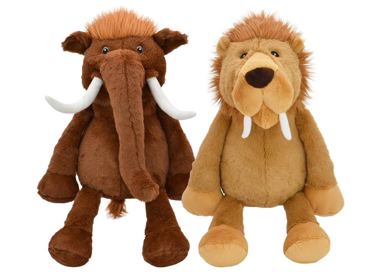 Multipet Mammoth &amp; Sabertooth Tiger 14"