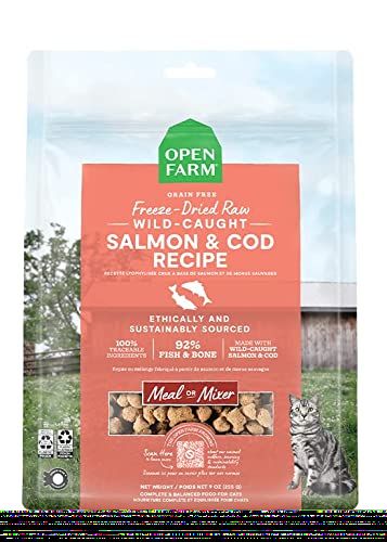 Open Farm Cat Freeze-Dried Raw Morsels, Salmon &amp; Cod 3.5oz