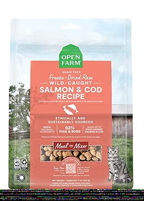 Open Farm Cat Freeze-Dried Raw Morsels, Salmon &amp; Cod 3.5oz