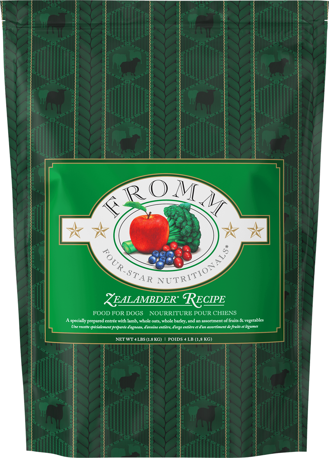 Fromm Four-Star Dog Food - Zealambder, Size: 4lb