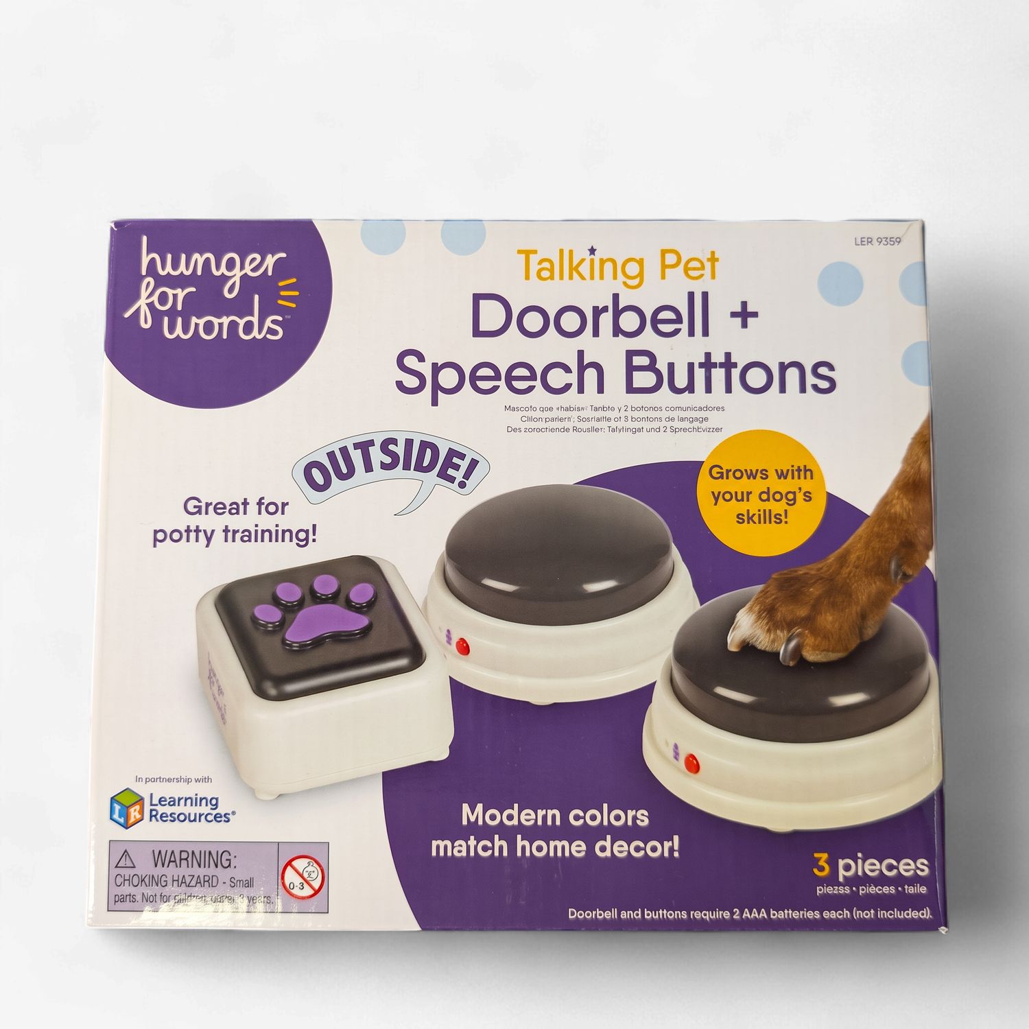Hunger for Words Talking Pet Doorbell + Speech Buttons