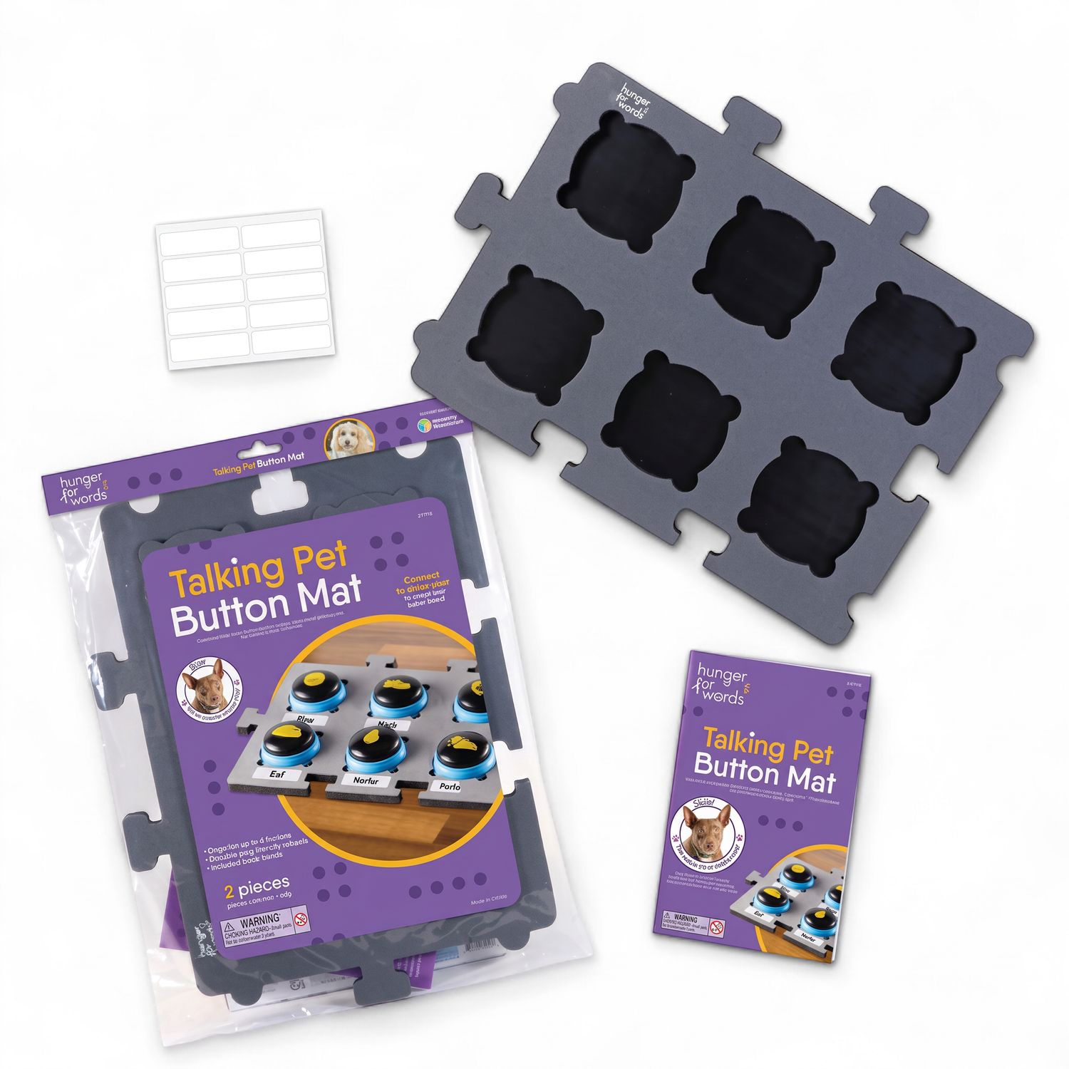 Hunger for Words Talking Pet Button Mat