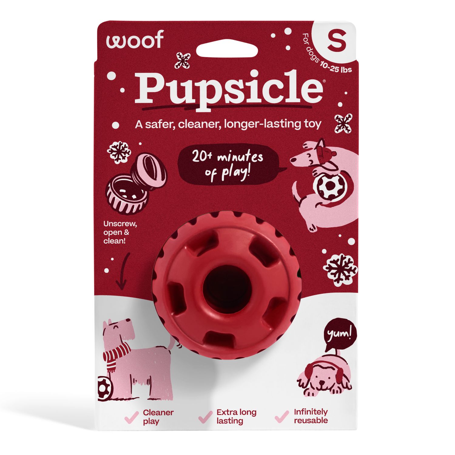 Woof Holiday Jolly Pupsicle, Size: Small