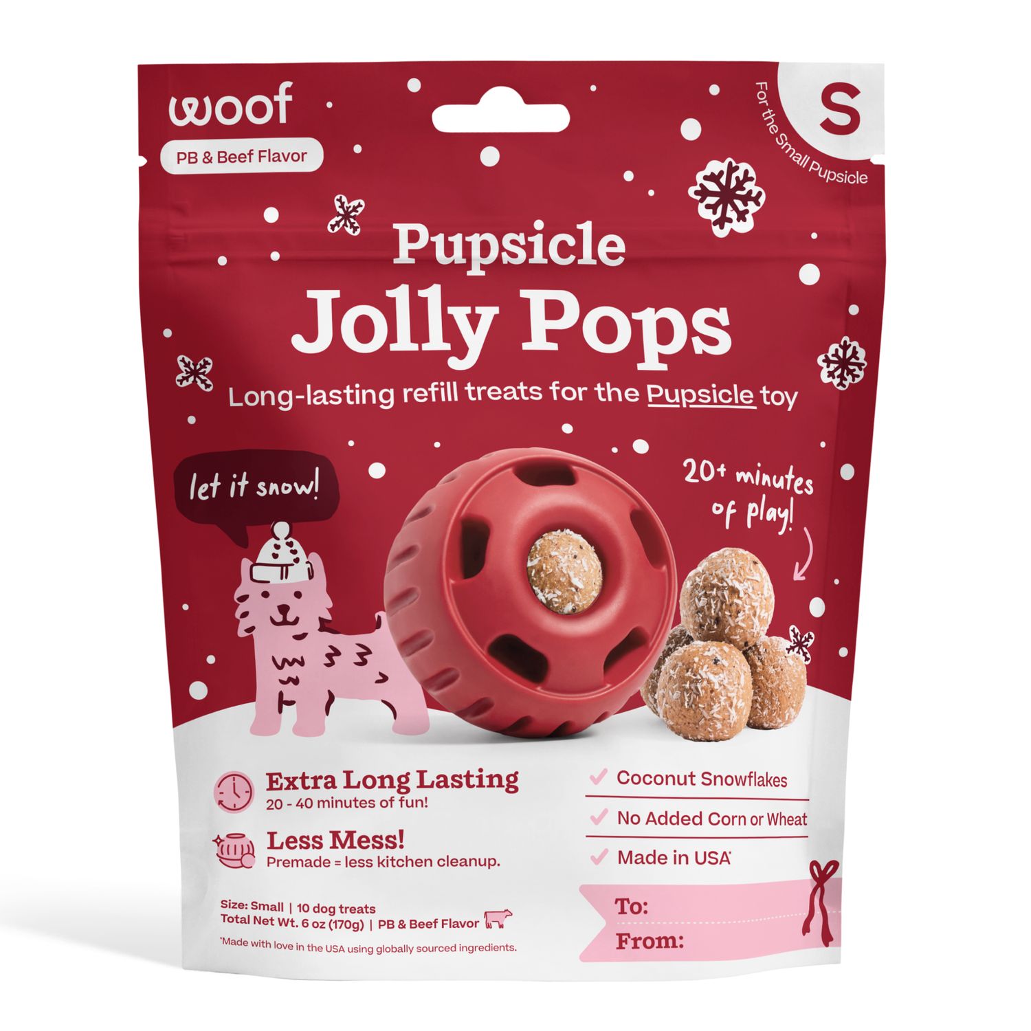 Woof Holiday Jolly Pupsicle Pops, Size: Small