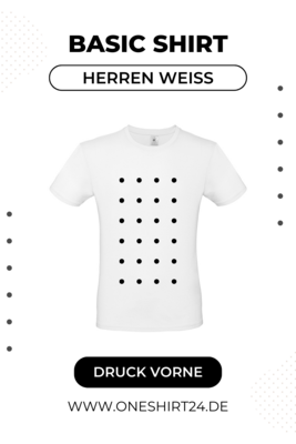 Weiße T-Shirts für Herren mit individuellem Wunschmotiv - Druck vorne