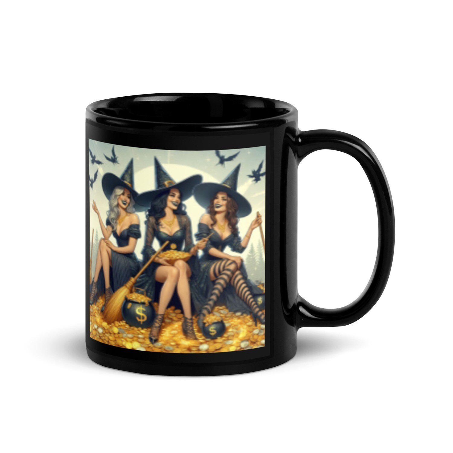 Rich Witches Black Glossy Mug