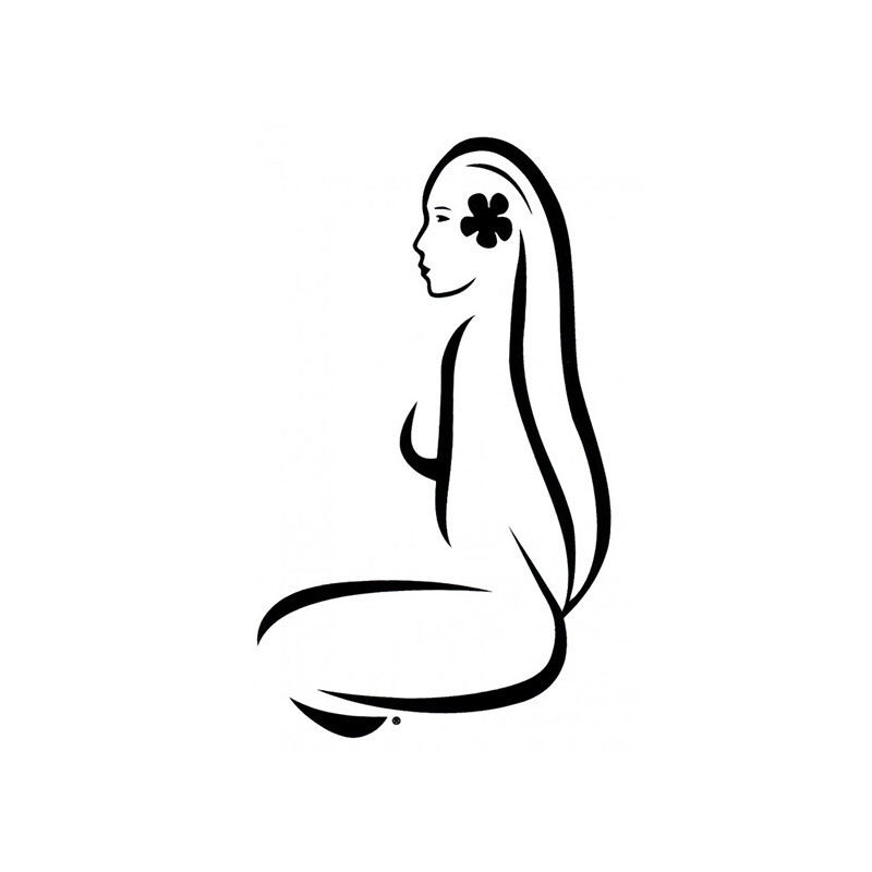 Autocollant - Hinano vahine silhouette noire