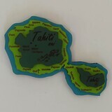 Wood magnet - Tahiti Island