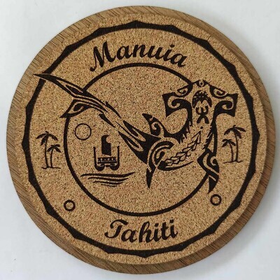 Coaster - Polynesian Hammerhead Shark Drinks Mat